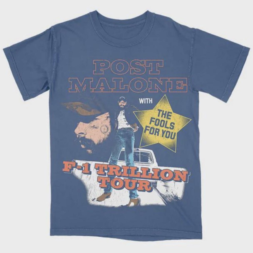 💛 Post Malone F-1 Trillion Tour Concert Tee 💛